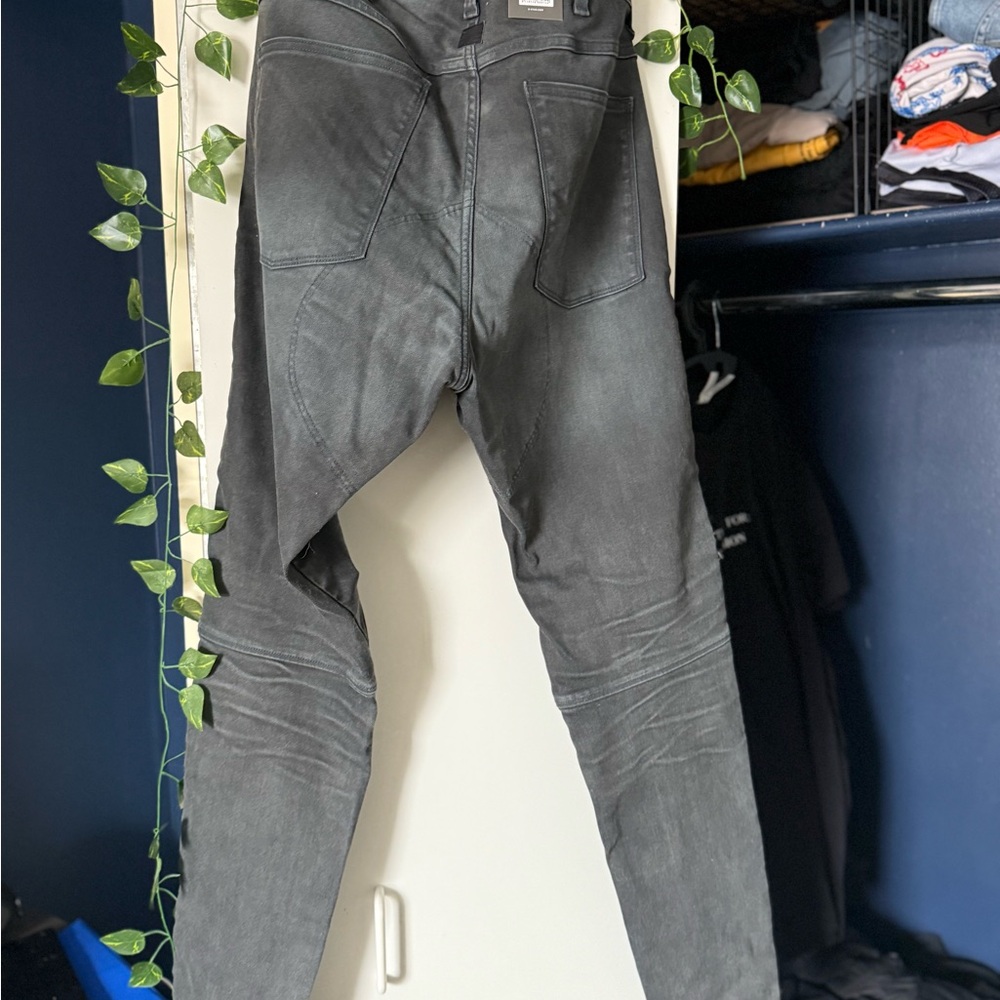 G-STAR RAW men’s grey jeans 3D Zip Knee Skinny 34/36 NWT - Picture 4 of 6